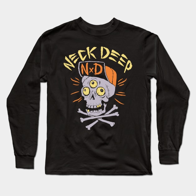 Vintage Neck Deep band Poster Long Sleeve T-Shirt by VizRad